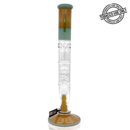 ROOR® TECH FIXED 18” STRAIGHT BARREL PERC MILKY & MINT WATERPIPE - 18S10ATP - SVAB