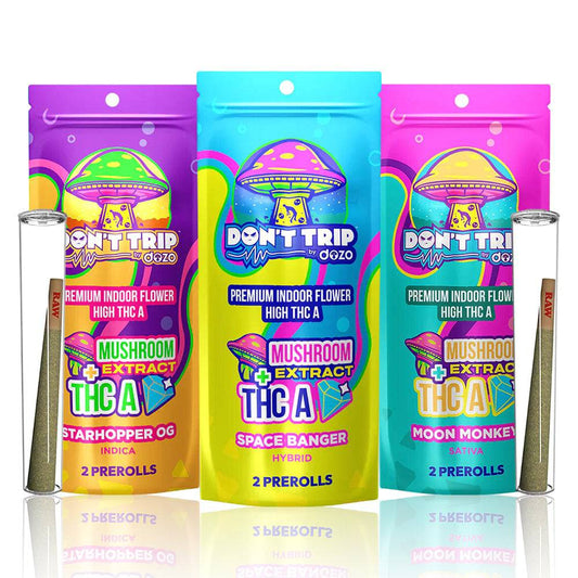 DOZO DONT TRIP MUSHROOM EXTRACT + THC-A DIAMONDS PREROLLS - 3G - SVAB