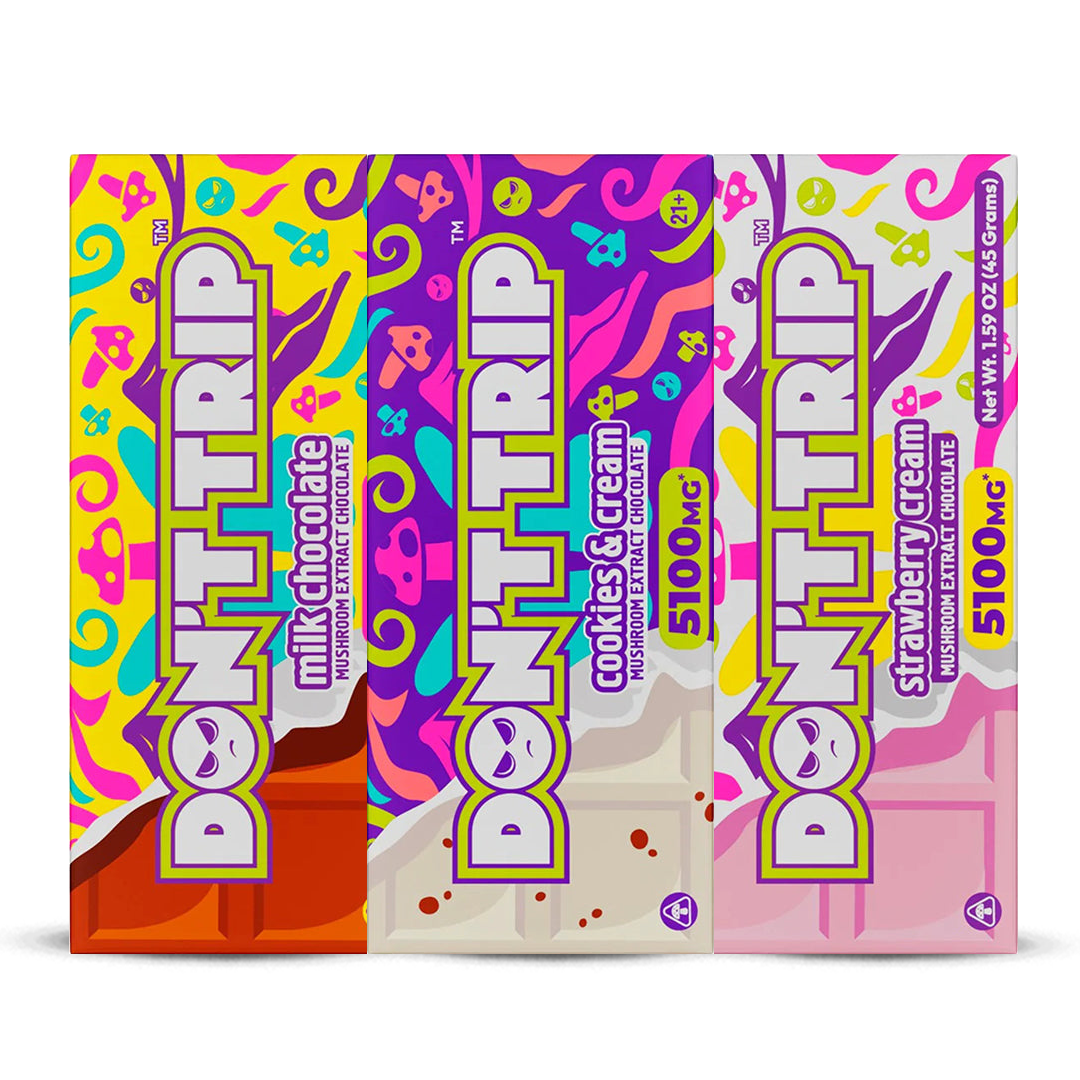 DOZO DON'T TRIP MUSHROOM CHOCOLATE BAR - 5100MG - SVAB