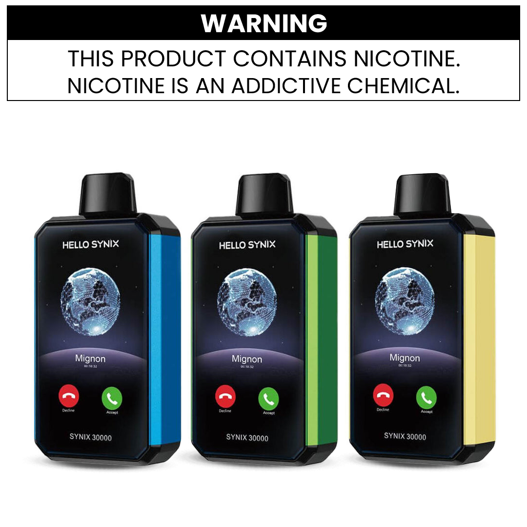 HELLO SYNIX DISPOSABLE VAPE - 30000 PUFFS