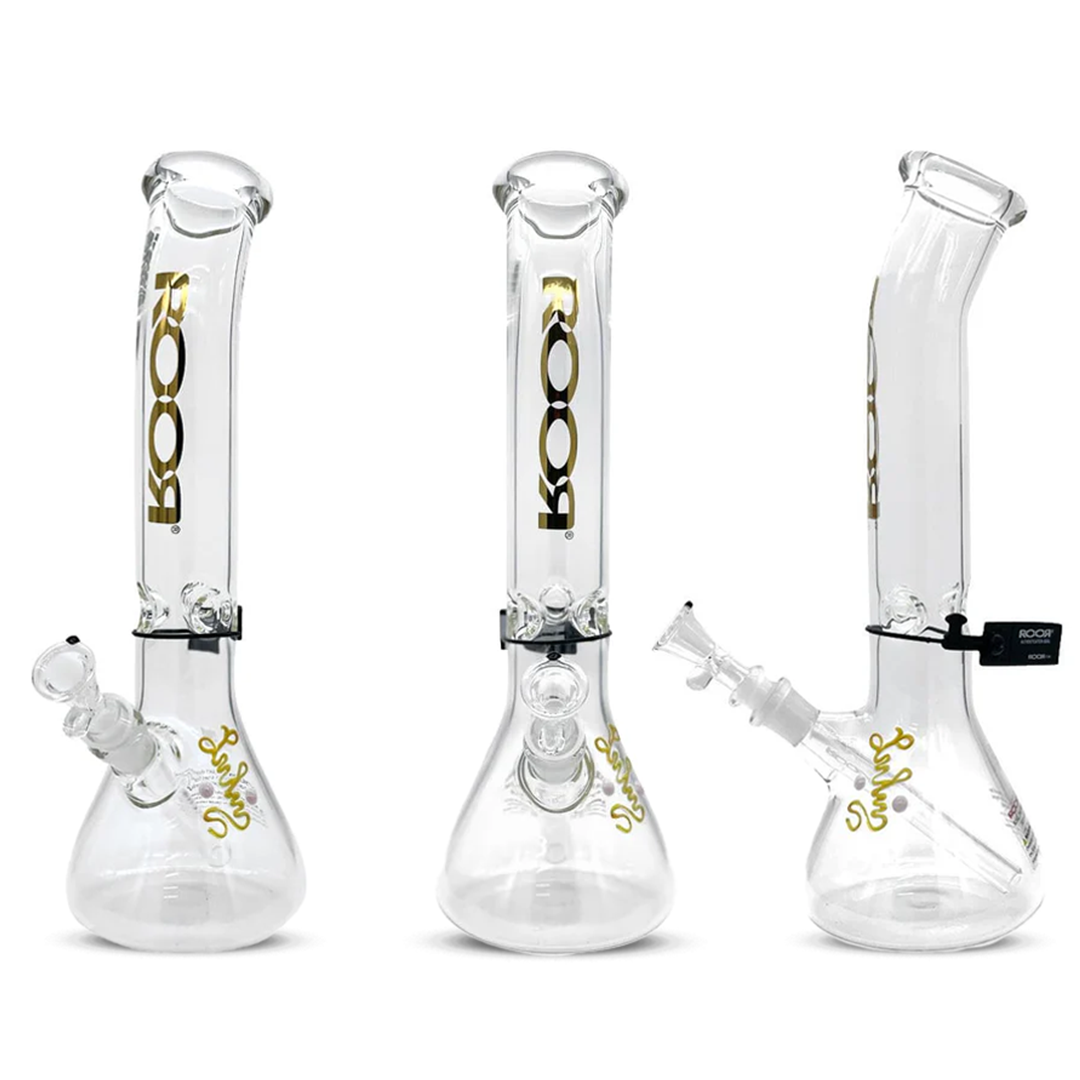 ROOR® CLASSIC BENT NECK BEAKER 5MM WATERPIPE 14" - 14B505B