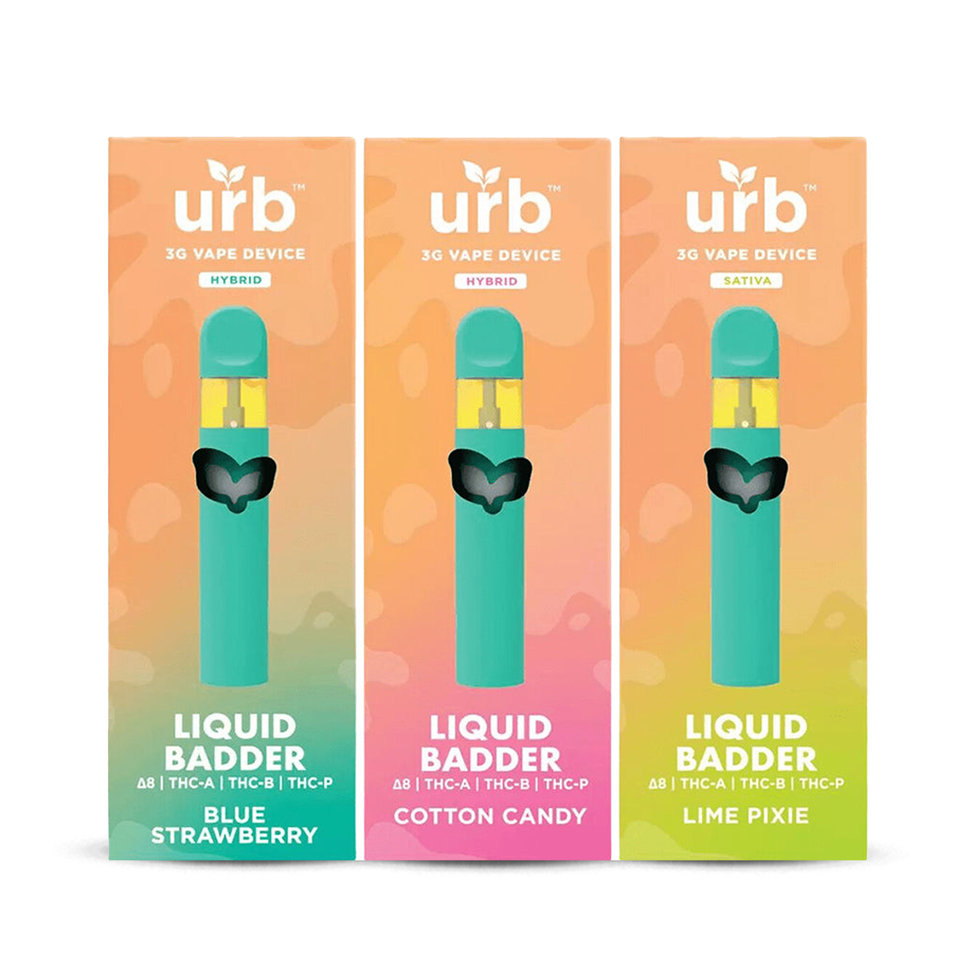 URB LIQUID BADDER D8+THC-A/B/P DISPOSABLE VAPE - 3G - SVAB