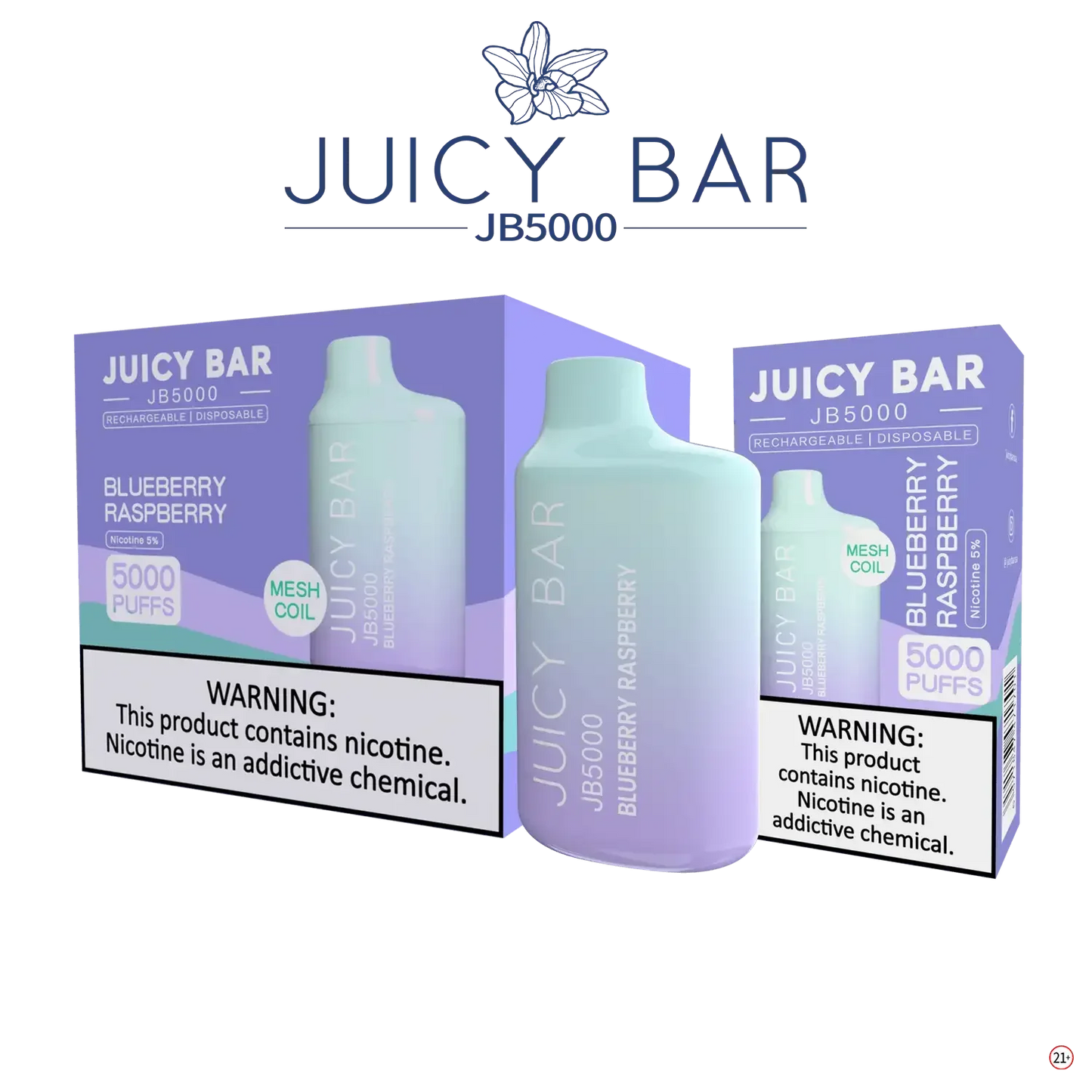 JUICY BAR JB5000 DISPOSABLE VAPE - 5000 PUFFS - SVAB