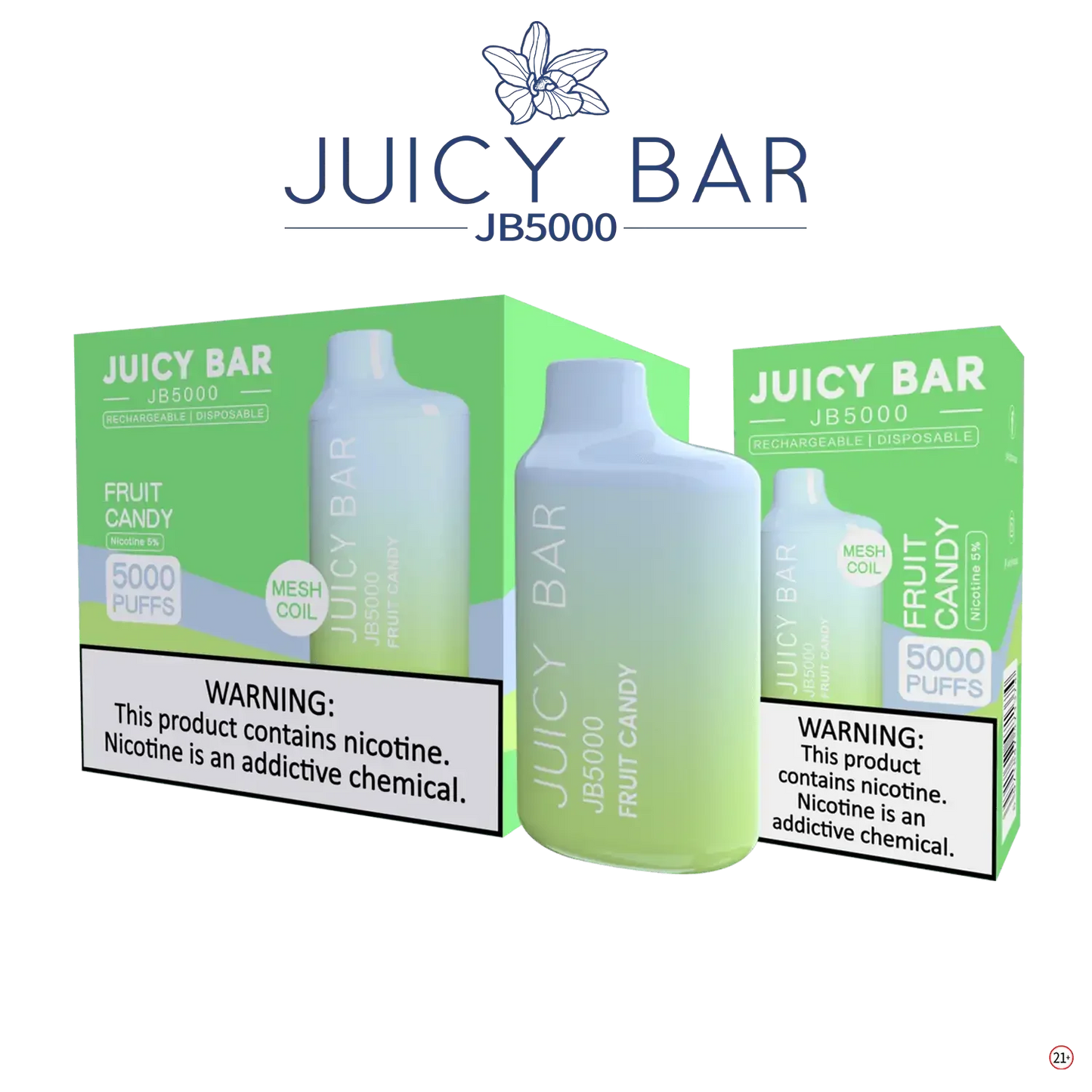 JUICY BAR JB5000 DISPOSABLE VAPE - 5000 PUFFS - SVAB