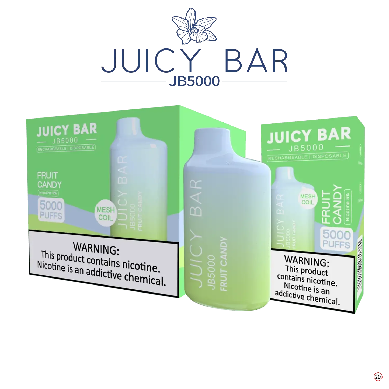 JUICY BAR JB5000 DISPOSABLE VAPE - 5000 PUFFS - SVAB