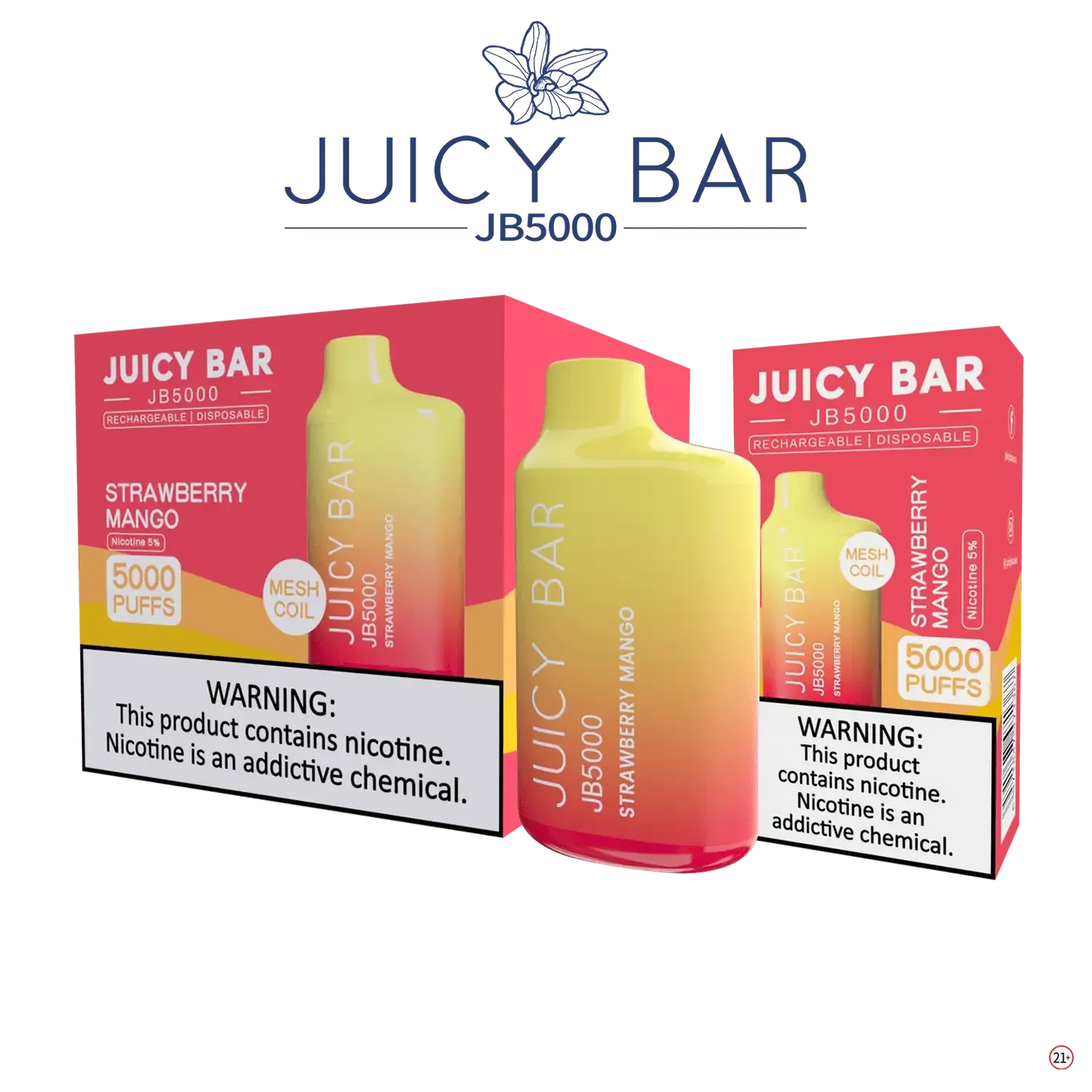 JUICY BAR JB5000 DISPOSABLE VAPE - 5000 PUFFS - SVAB