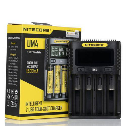 NITCORE UM4 4 BAY DIGITAL BATTERY CHARGER - SVAB