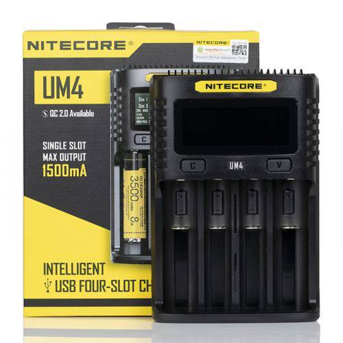 NITCORE UM4 4 BAY DIGITAL BATTERY CHARGER - SVAB