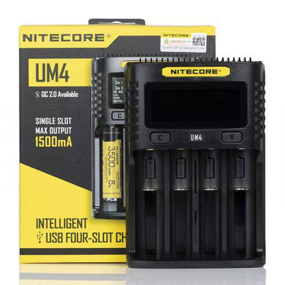 NITCORE UM4 4 BAY DIGITAL BATTERY CHARGER - SVAB